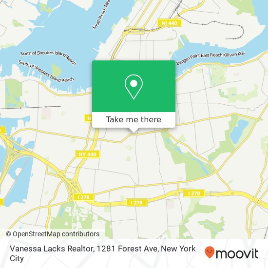 Mapa de Vanessa Lacks Realtor, 1281 Forest Ave