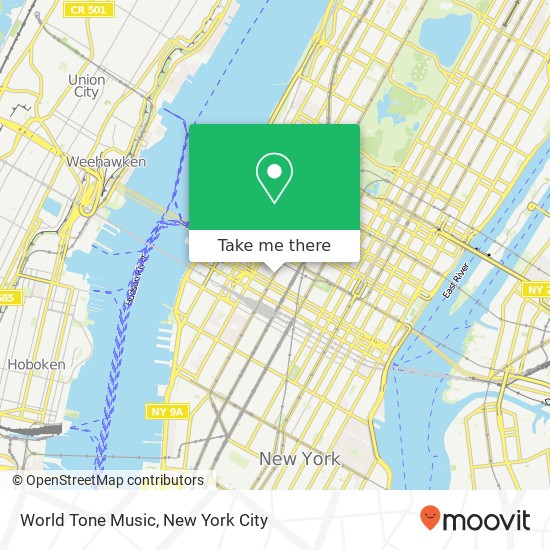 Mapa de World Tone Music, 580 8th Ave