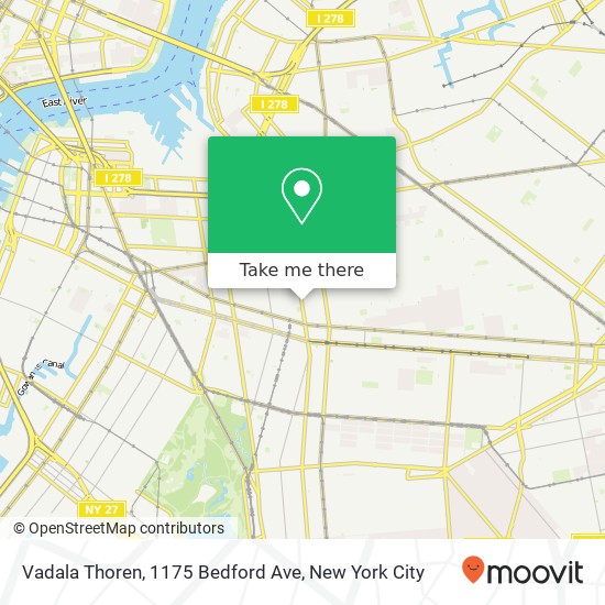 Mapa de Vadala Thoren, 1175 Bedford Ave