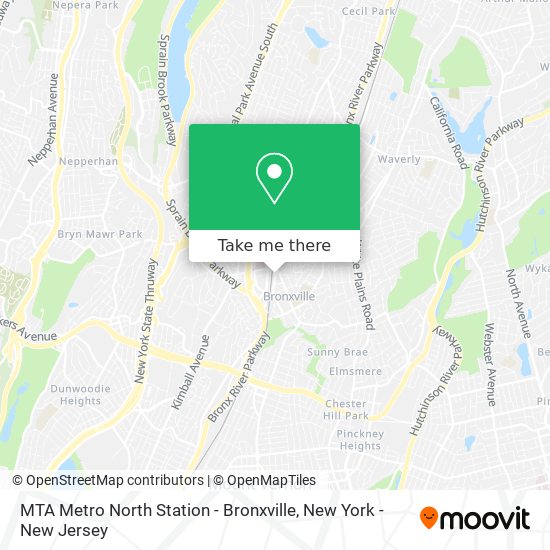 MTA Metro North Station - Bronxville map