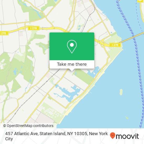 Mapa de 457 Atlantic Ave, Staten Island, NY 10305