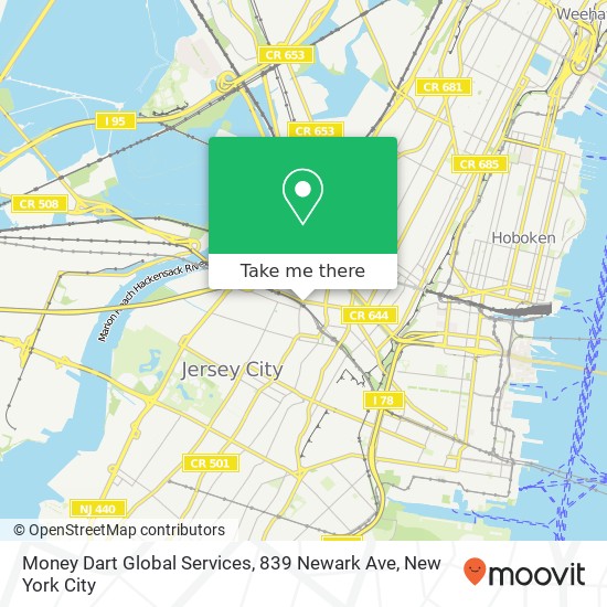 Money Dart Global Services, 839 Newark Ave map