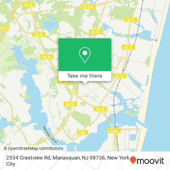 2534 Crestview Rd, Manasquan, NJ 08736 map