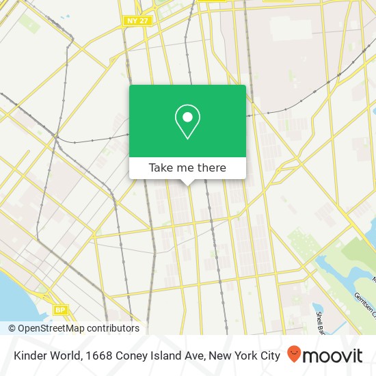 Kinder World, 1668 Coney Island Ave map