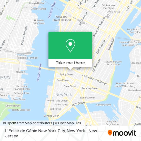 L’ Eclair de Génie New York City map