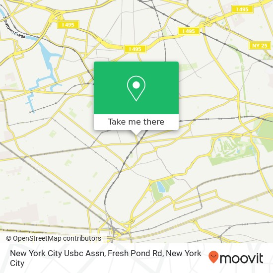 Mapa de New York City Usbc Assn, Fresh Pond Rd