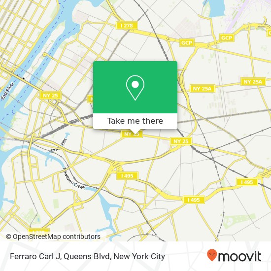 Mapa de Ferraro Carl J, Queens Blvd