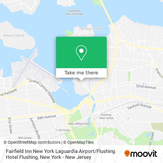 Mapa de Fairfield Inn New York Laguardia Airport / Flushing Hotel Flushing