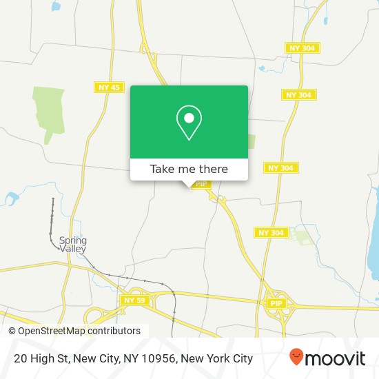 Mapa de 20 High St, New City, NY 10956