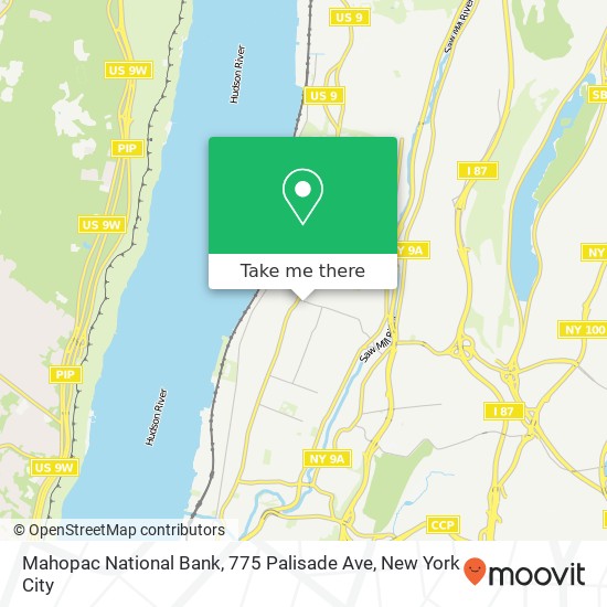 Mahopac National Bank, 775 Palisade Ave map