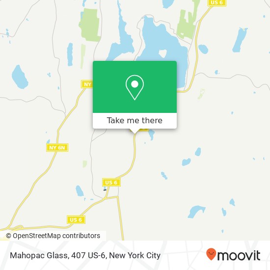 Mapa de Mahopac Glass, 407 US-6