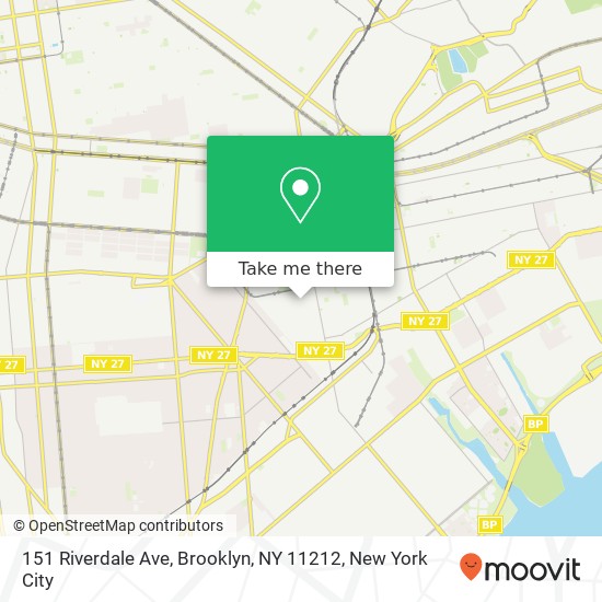 Mapa de 151 Riverdale Ave, Brooklyn, NY 11212