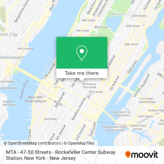 MTA - 47-50 Streets - Rockefeller Center Subway Station map