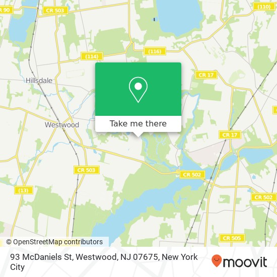 93 McDaniels St, Westwood, NJ 07675 map