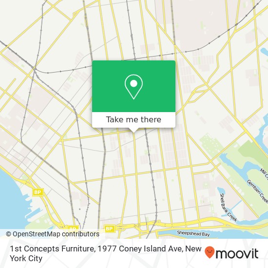 Mapa de 1st Concepts Furniture, 1977 Coney Island Ave