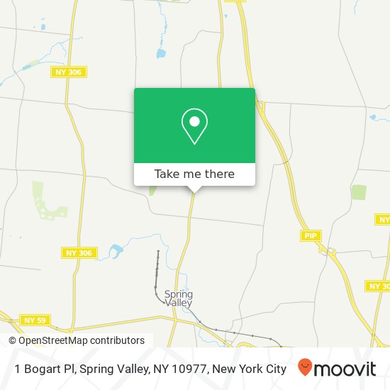 Mapa de 1 Bogart Pl, Spring Valley, NY 10977
