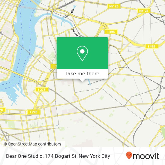 Mapa de Dear One Studio, 174 Bogart St