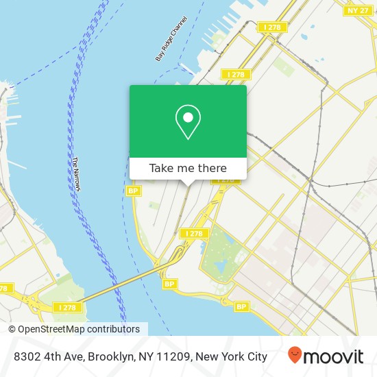 8302 4th Ave, Brooklyn, NY 11209 map