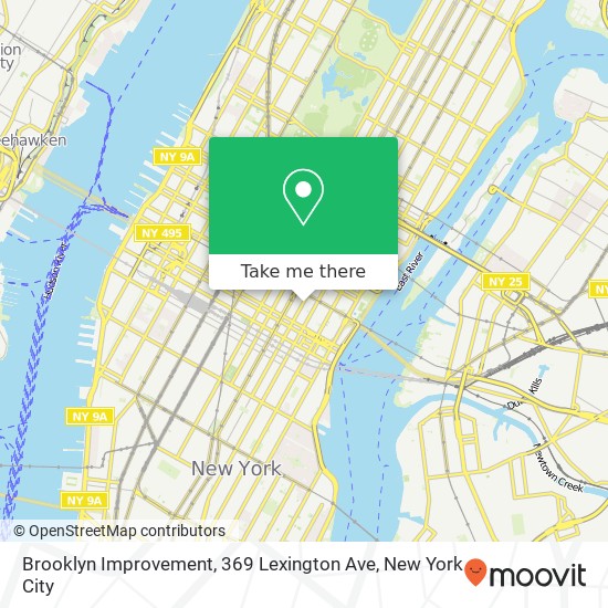 Mapa de Brooklyn Improvement, 369 Lexington Ave