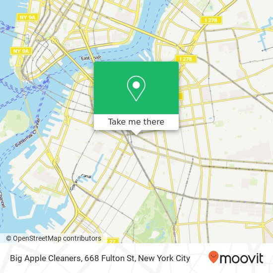 Mapa de Big Apple Cleaners, 668 Fulton St