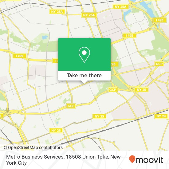 Mapa de Metro Business Services, 18508 Union Tpke