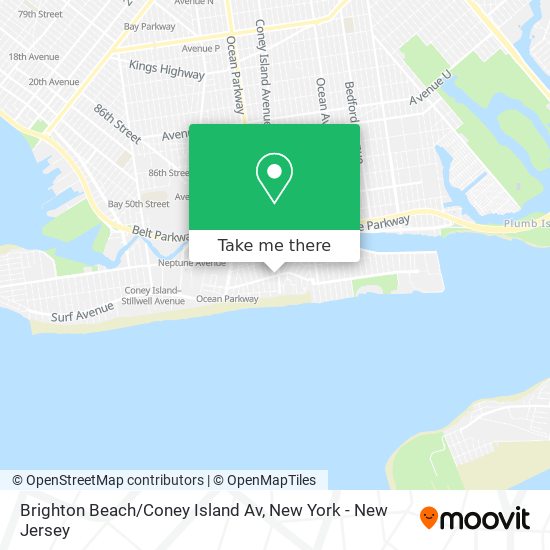 Brighton Beach/Coney Island Av map