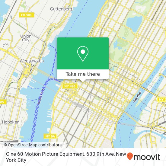 Cine 60 Motion Picture Equipment, 630 9th Ave map