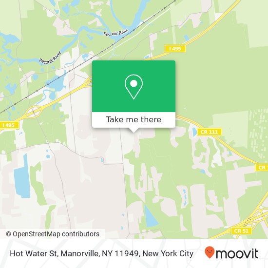 Mapa de Hot Water St, Manorville, NY 11949