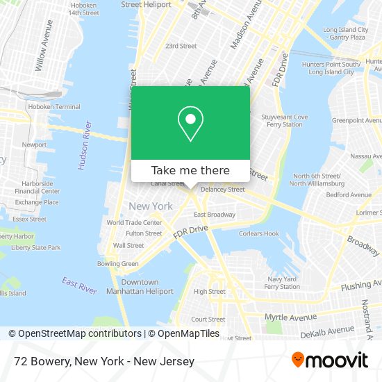 72 Bowery map