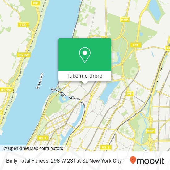 Mapa de Bally Total Fitness, 298 W 231st St