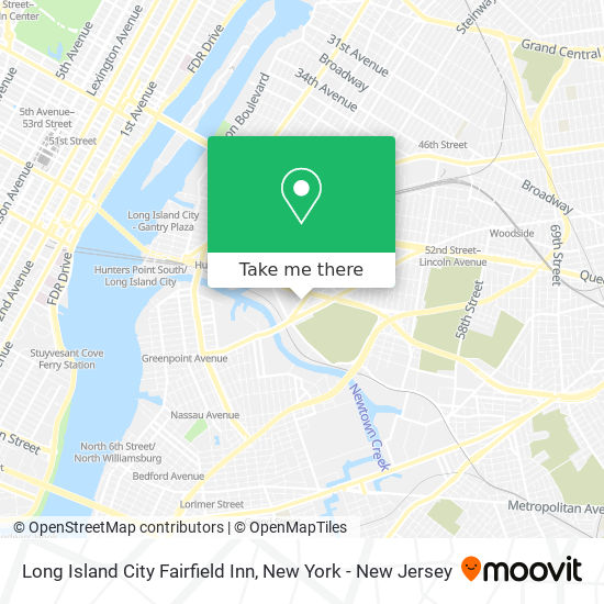 Mapa de Long Island City Fairfield Inn