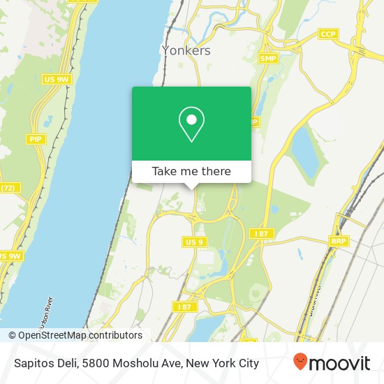 Mapa de Sapitos Deli, 5800 Mosholu Ave