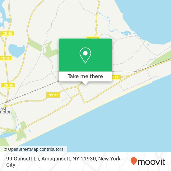 99 Gansett Ln, Amagansett, NY 11930 map