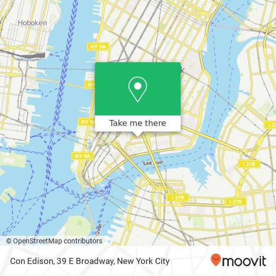 Mapa de Con Edison, 39 E Broadway