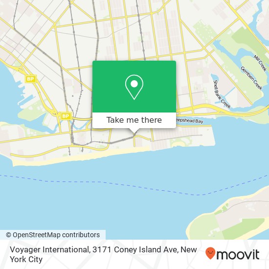 Mapa de Voyager International, 3171 Coney Island Ave