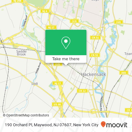 190 Orchard Pl, Maywood, NJ 07607 map