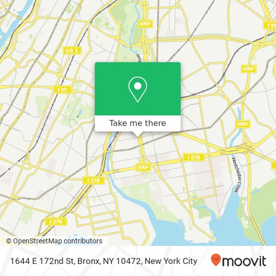 Mapa de 1644 E 172nd St, Bronx, NY 10472