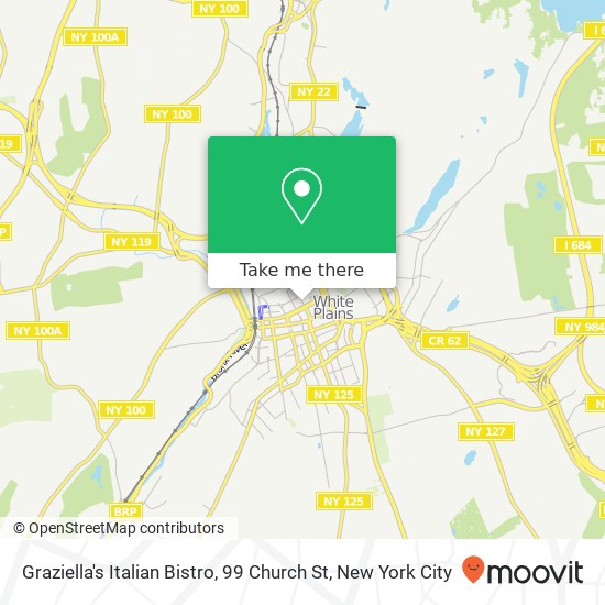 Graziella's Italian Bistro, 99 Church St map