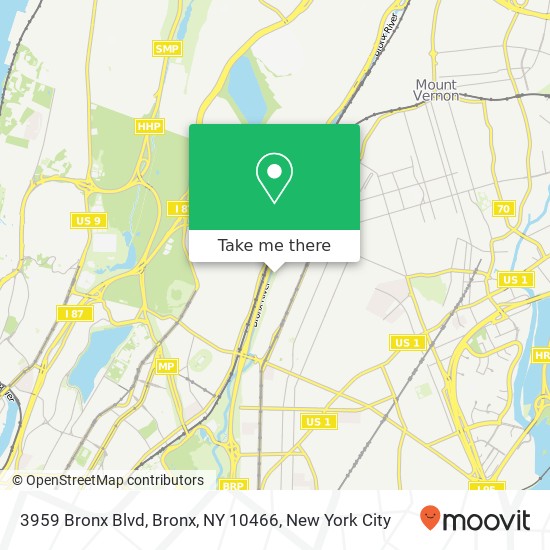 Mapa de 3959 Bronx Blvd, Bronx, NY 10466