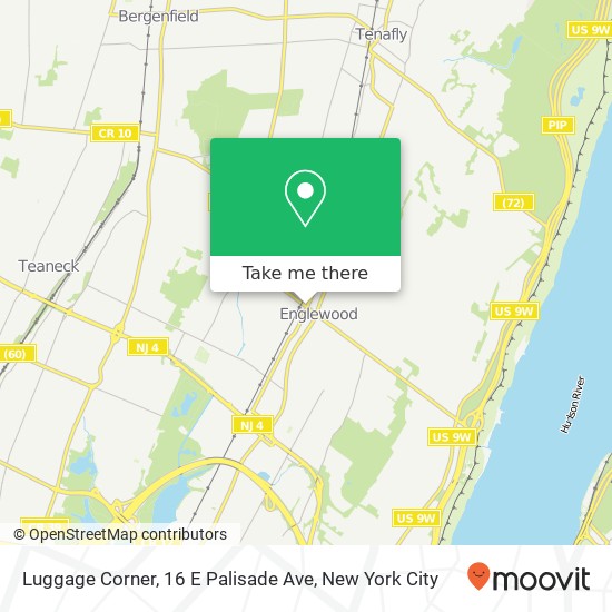 Mapa de Luggage Corner, 16 E Palisade Ave