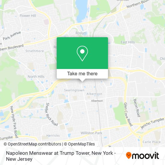 Napoleon Menswear at Trump Tower map