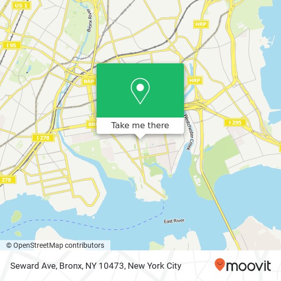 Mapa de Seward Ave, Bronx, NY 10473