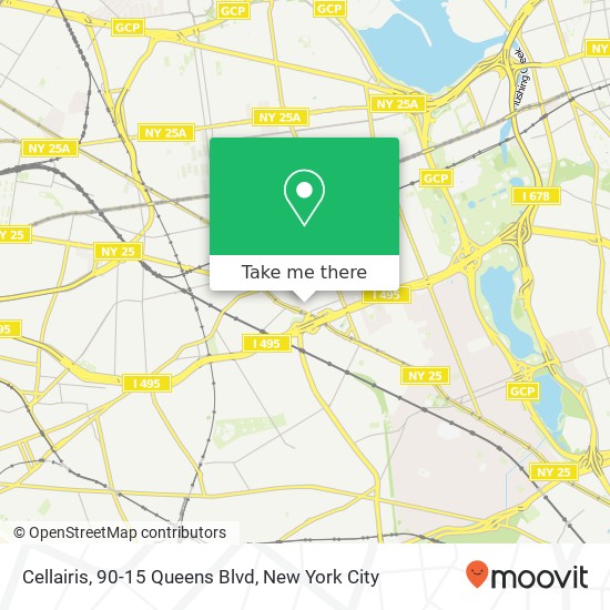 Mapa de Cellairis, 90-15 Queens Blvd