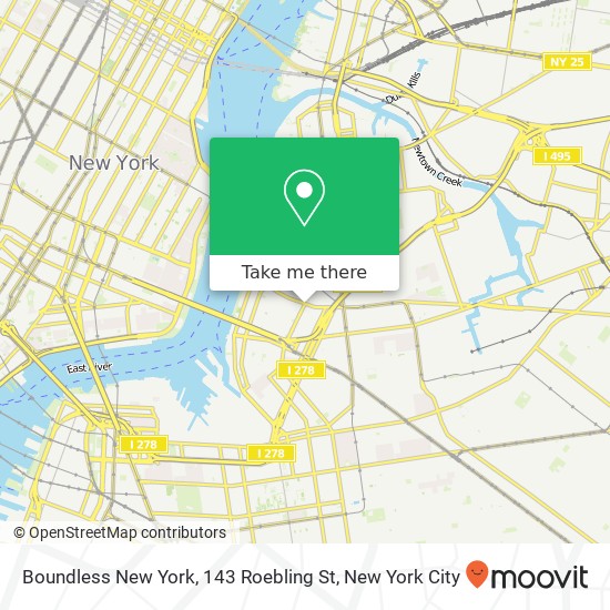 Boundless New York, 143 Roebling St map
