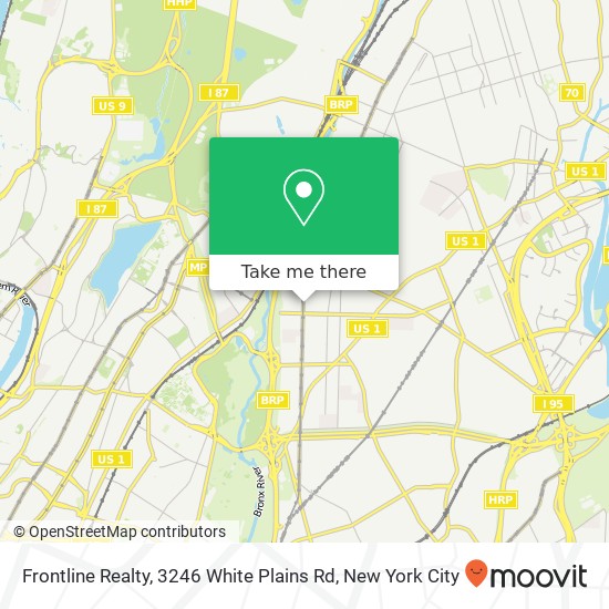 Frontline Realty, 3246 White Plains Rd map