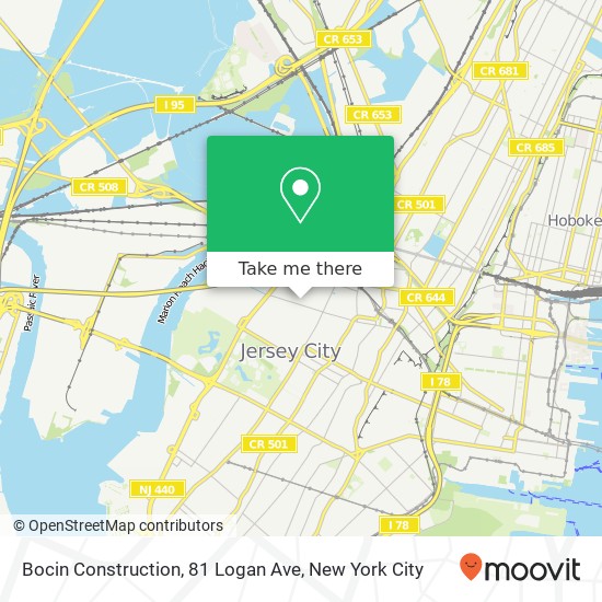 Mapa de Bocin Construction, 81 Logan Ave