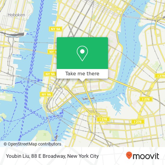 Mapa de Youbin Liu, 88 E Broadway