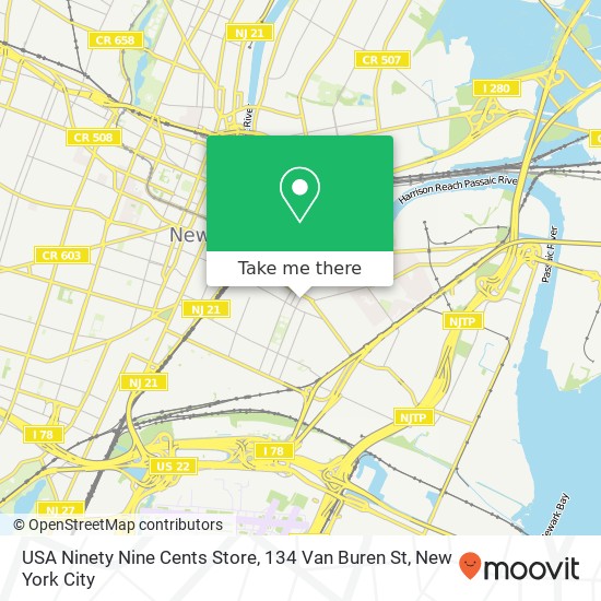 Mapa de USA Ninety Nine Cents Store, 134 Van Buren St