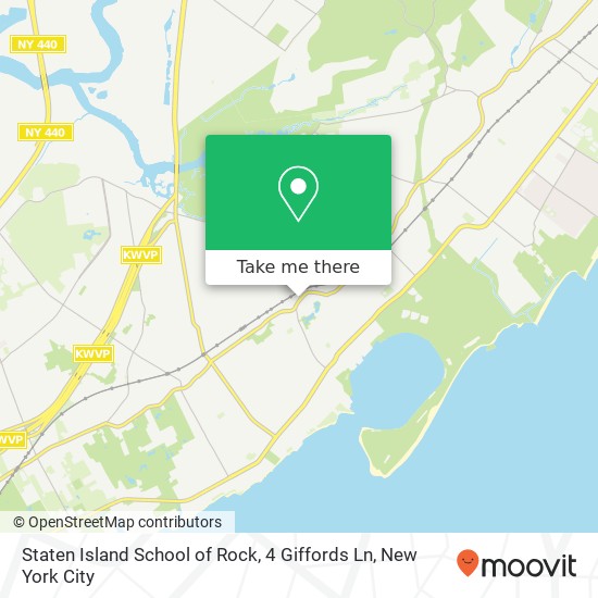 Mapa de Staten Island School of Rock, 4 Giffords Ln