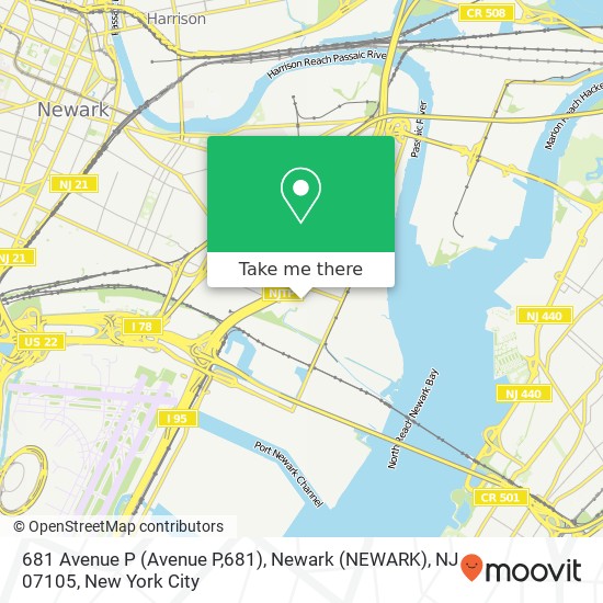 681 Avenue P (Avenue P,681), Newark (NEWARK), NJ 07105 map